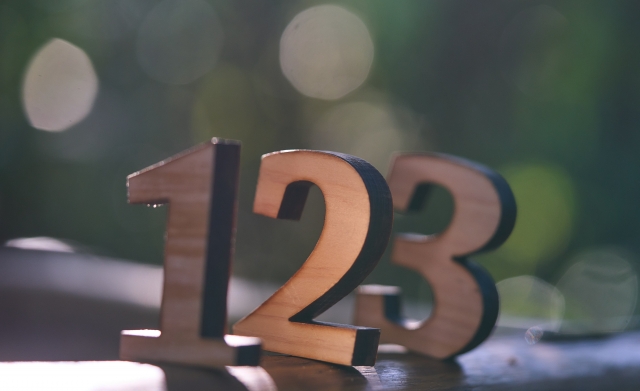 123の木のブロック